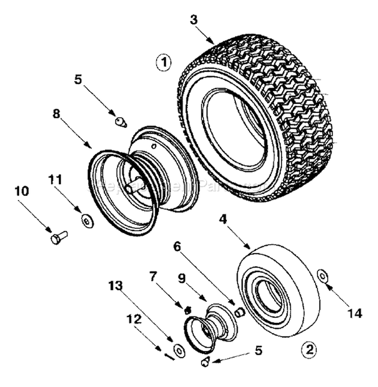 Page O Diagram and Parts List for 13B-325-401 2001 Yard Man Lawn Tractor